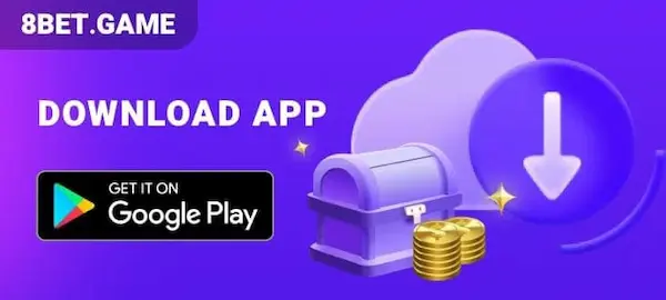8Bet Game Download App Button with Google Play Logo
