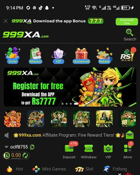 999XA Game Bonus