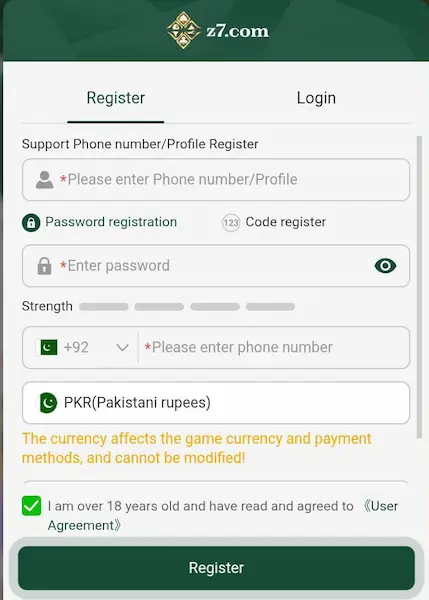 z7 Game Login