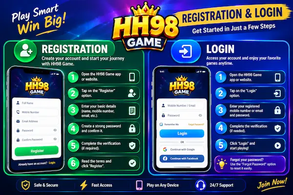 HH98 Game Registration and Login